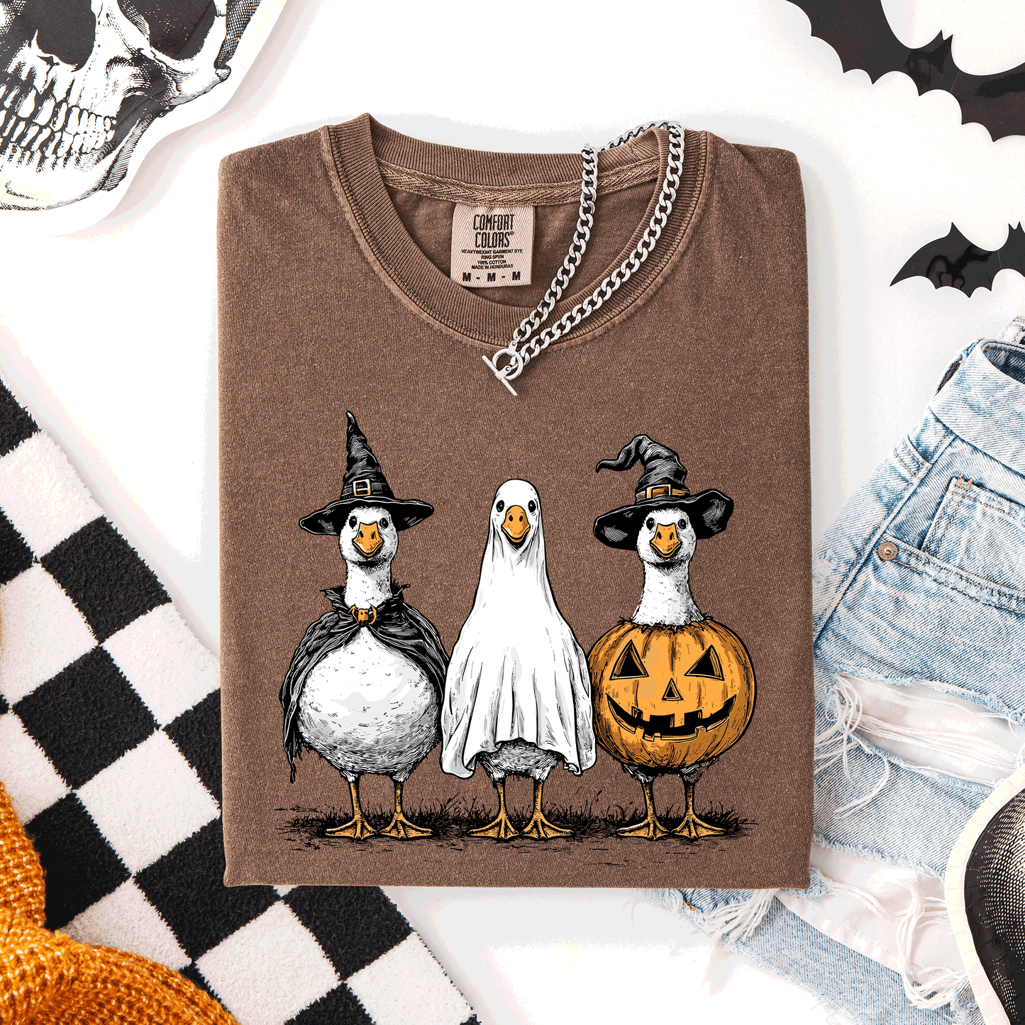 Brown Cute Halloween Geese, Funny, Cute, Comfort Colors T-Shirt
