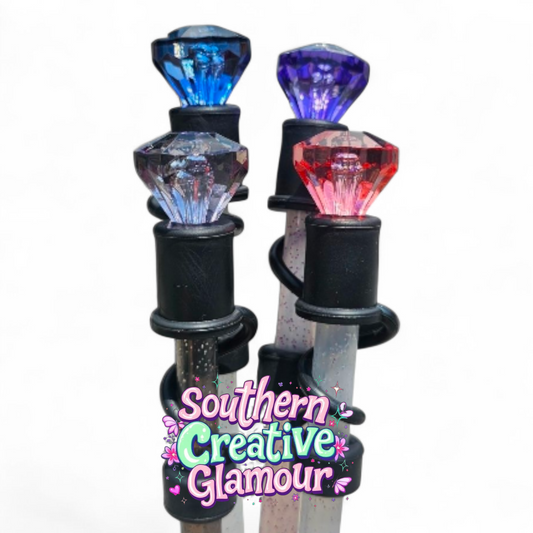 Diamond Silicone 10mm Straw Topper | Straw Cover by Southern Creative Glamour 