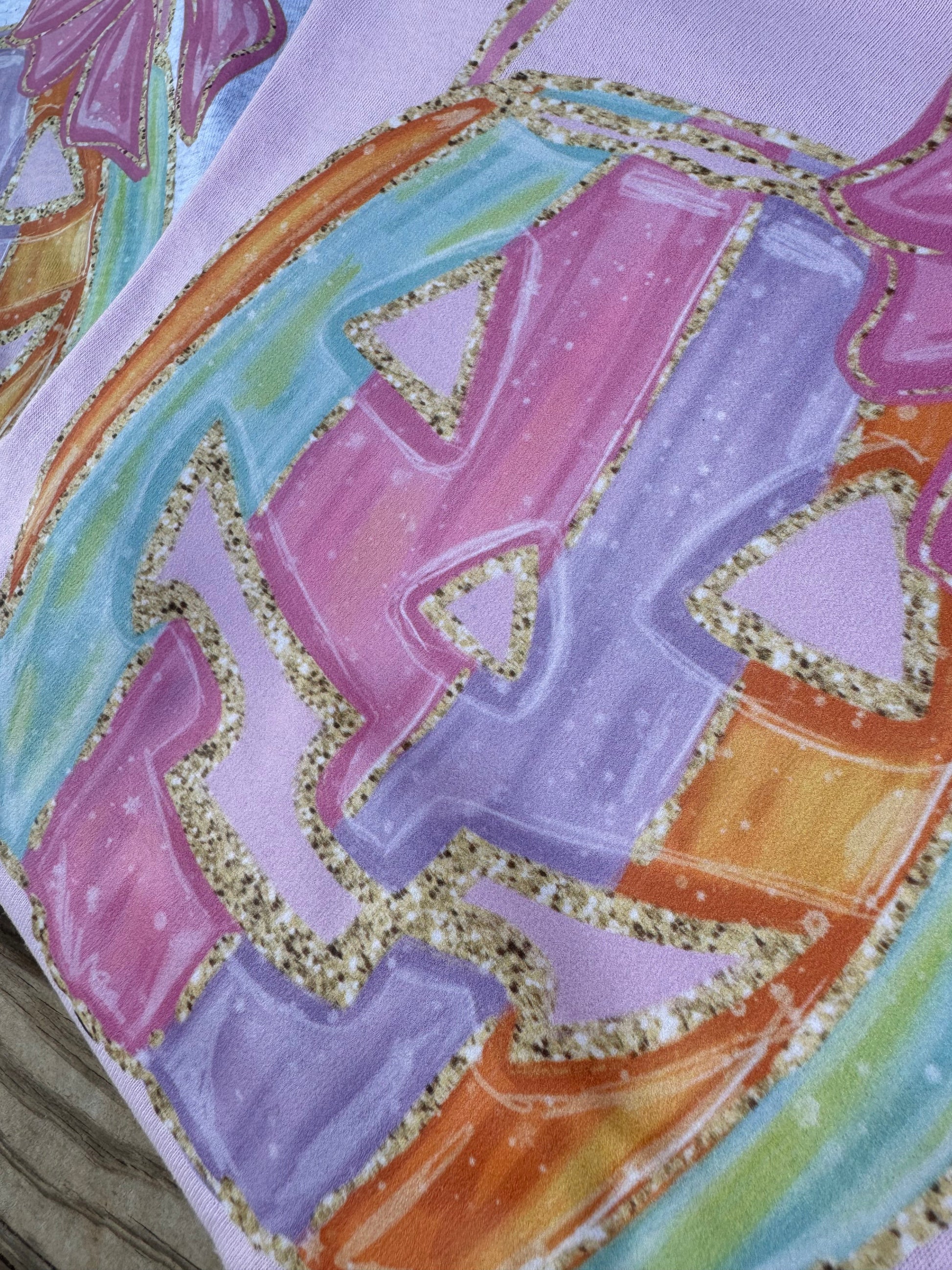 Watercolor Pumpkin Tee & Sweatshirt FAUX Glitter