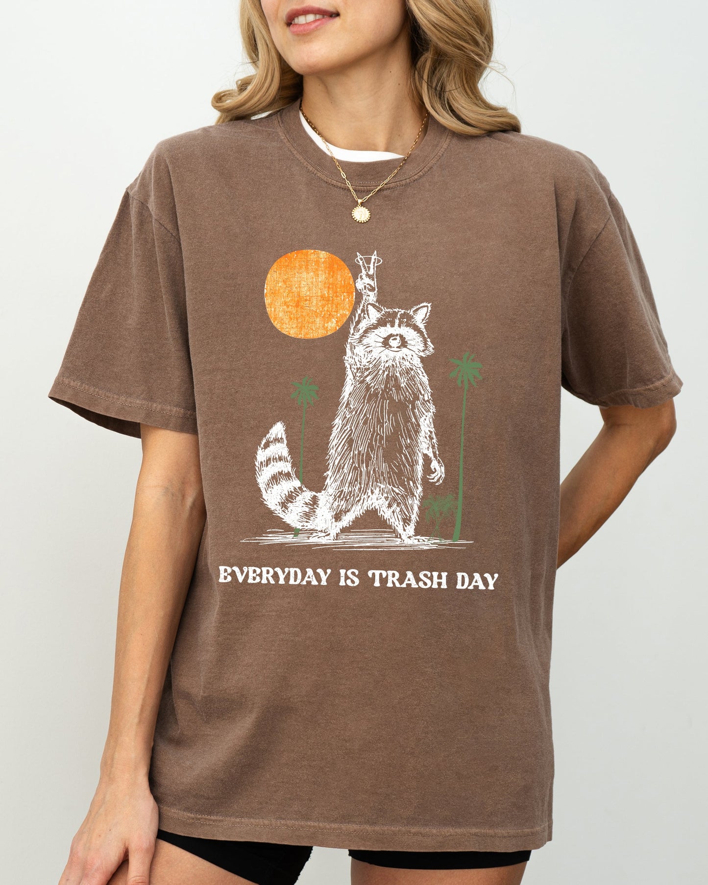 Everyday Is Trash Day, Funny, Raccoon, Meme, Aesthetic Shirt Comfort Colors T-Shirt
