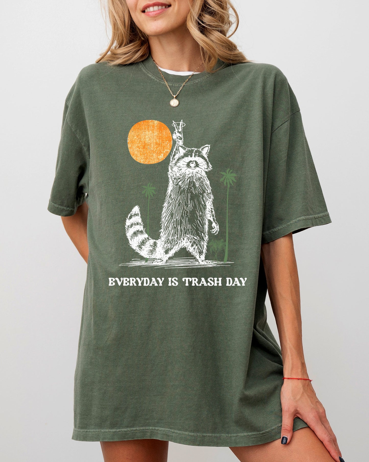 Everyday Is Trash Day, Funny, Raccoon, Meme, Aesthetic Shirt Comfort Colors T-Shirt
