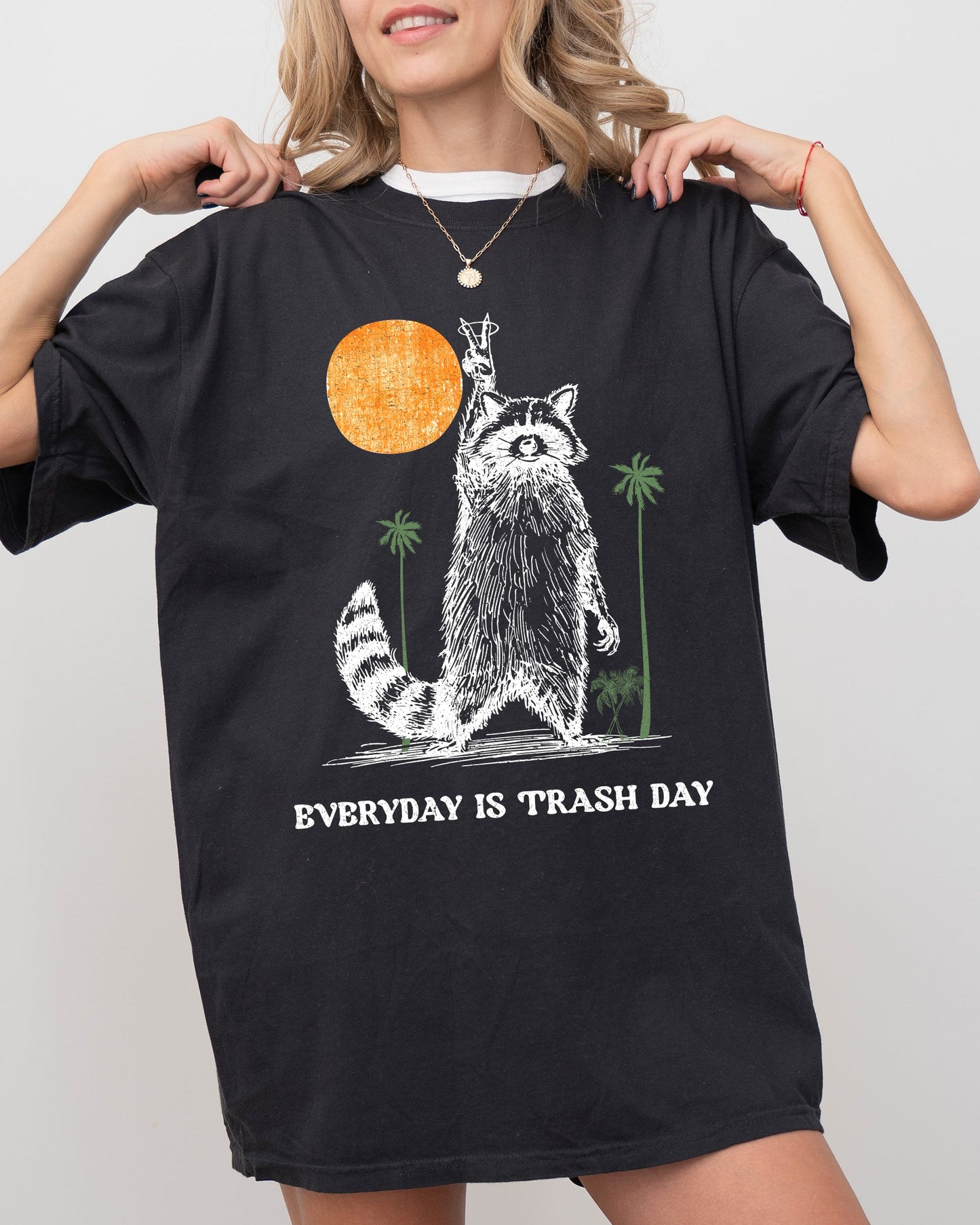 Everyday Is Trash Day, Funny, Raccoon, Meme, Aesthetic Shirt Comfort Colors T-Shirt