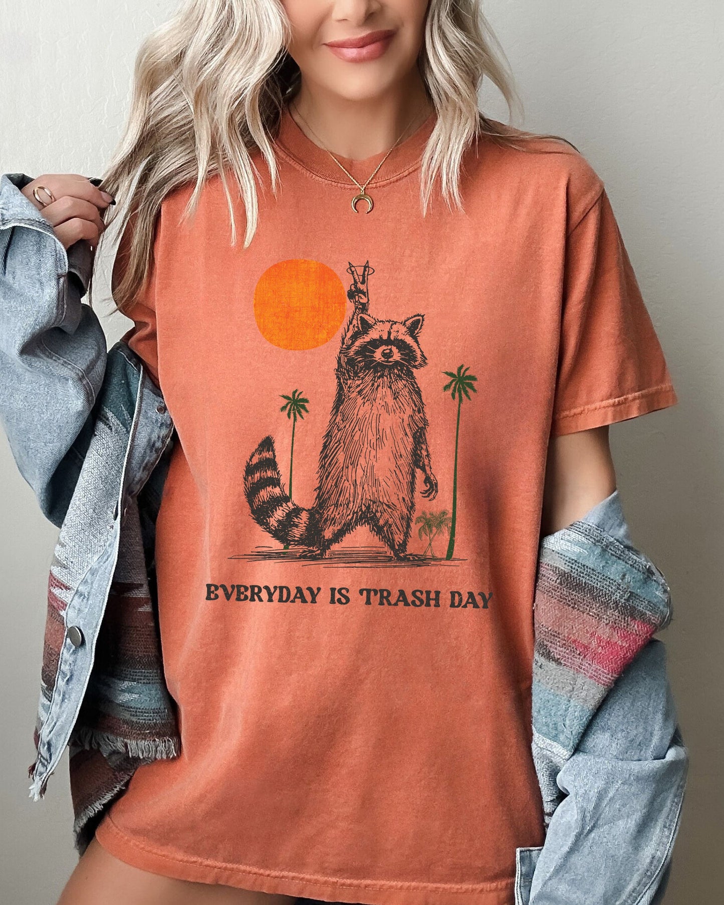 Everyday Is Trash Day, Funny, Raccoon, Meme, Aesthetic Shirt Comfort Colors T-Shirt