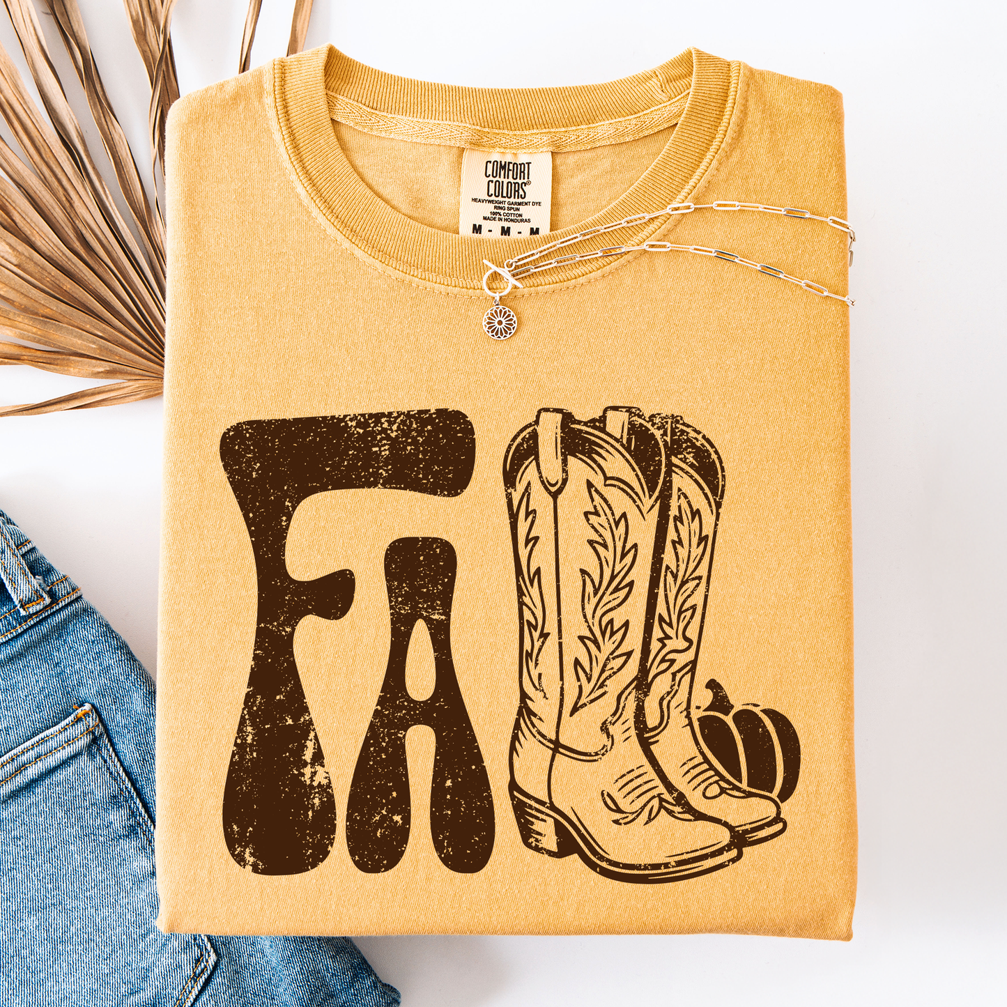 Yellow Fall Cowboy Boots, Western, Autumn, Comfort Colors T-Shirt