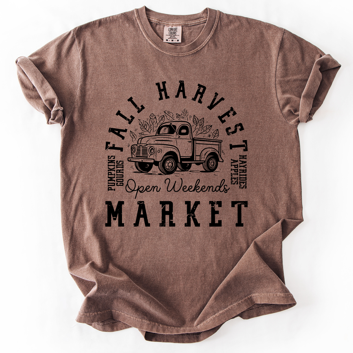 Brown Fall Harvest Market, Pumpkins, Autumn, Comfort Colors T-Shirt