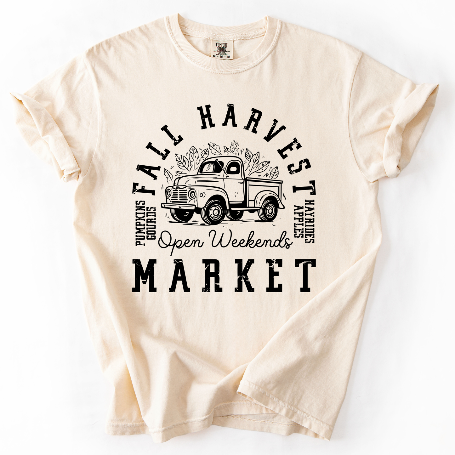 Cream Fall Harvest Market, Pumpkins, Autumn, Comfort Colors T-Shirt
