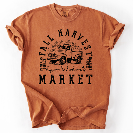 Orange Fall Harvest Market, Pumpkins, Autumn, Comfort Colors T-Shirt