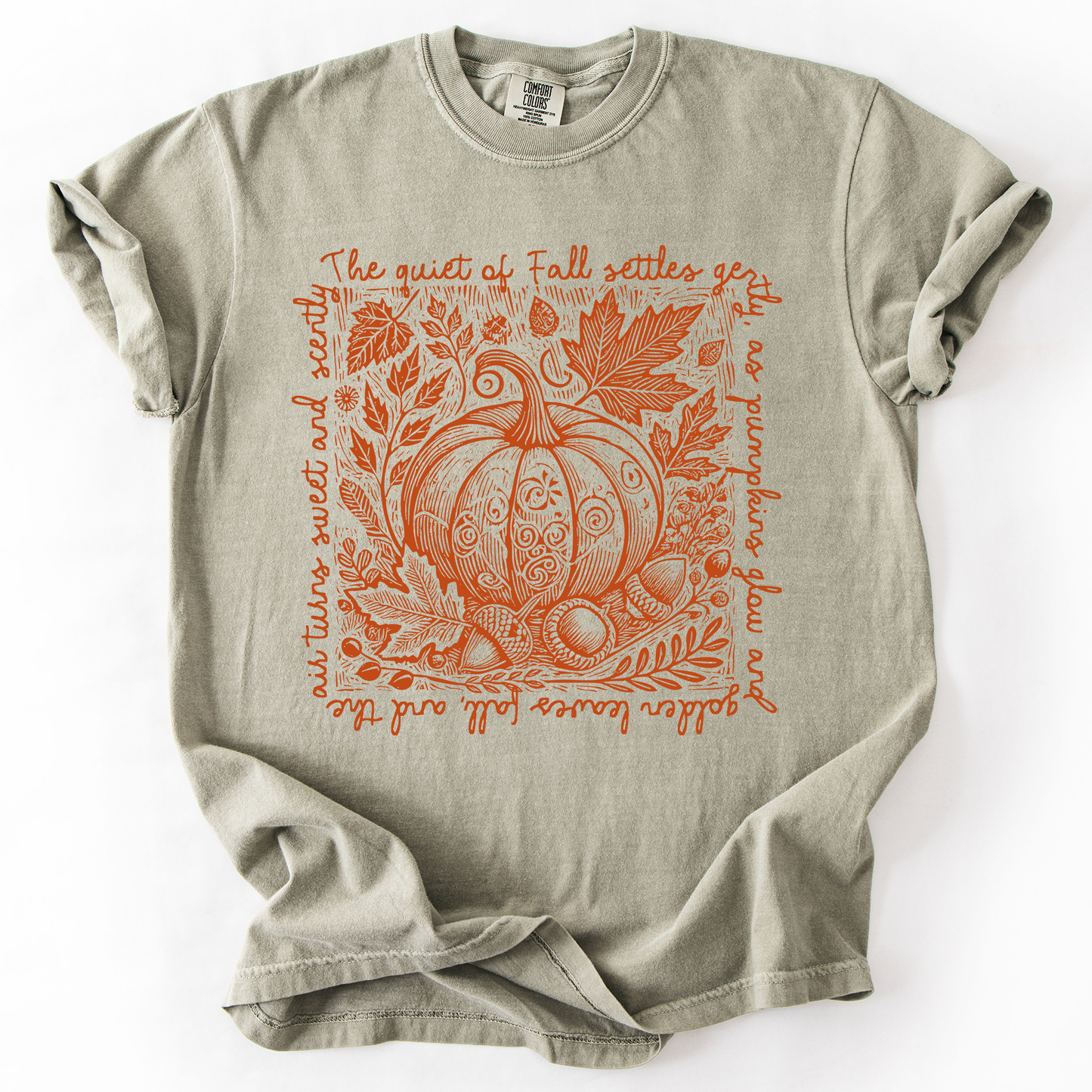 Fall Quote, Pumpkin, Autumn, Minimalist, Pretty, Comfort Colors T-Shirt