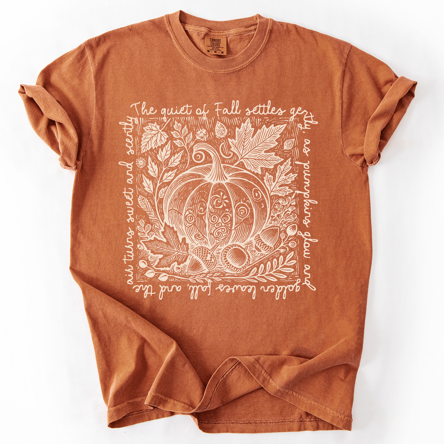Orange Fall Quote, Pumpkin, Autumn, Minimalist, Pretty, Comfort Colors T-Shirt
