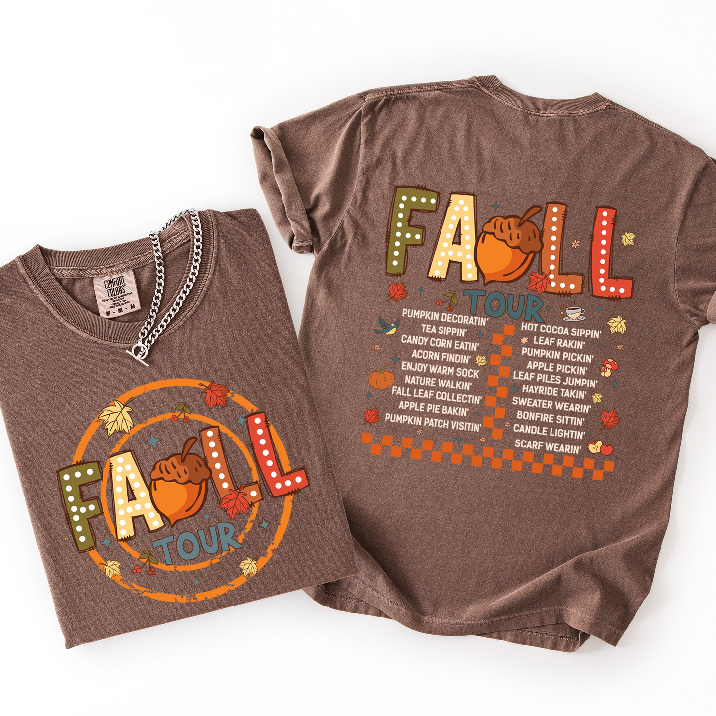 Fall Tour, Front and Back, Halloween, Autumn, Comfort Colors T-Shirt