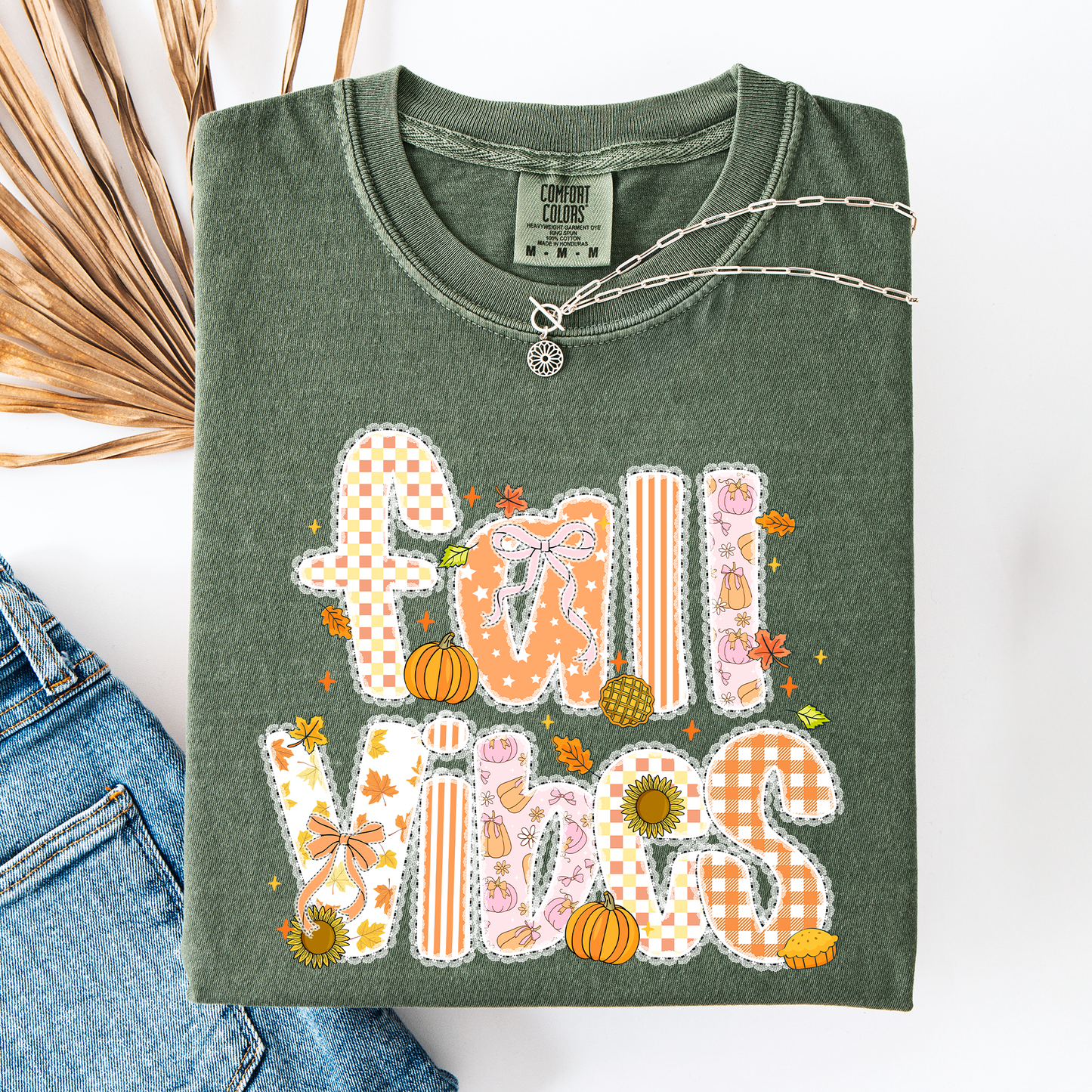 Fall Vibes, Patterns, Halloween, Pumpkin, Autumn, Comfort Colors T-Shirt