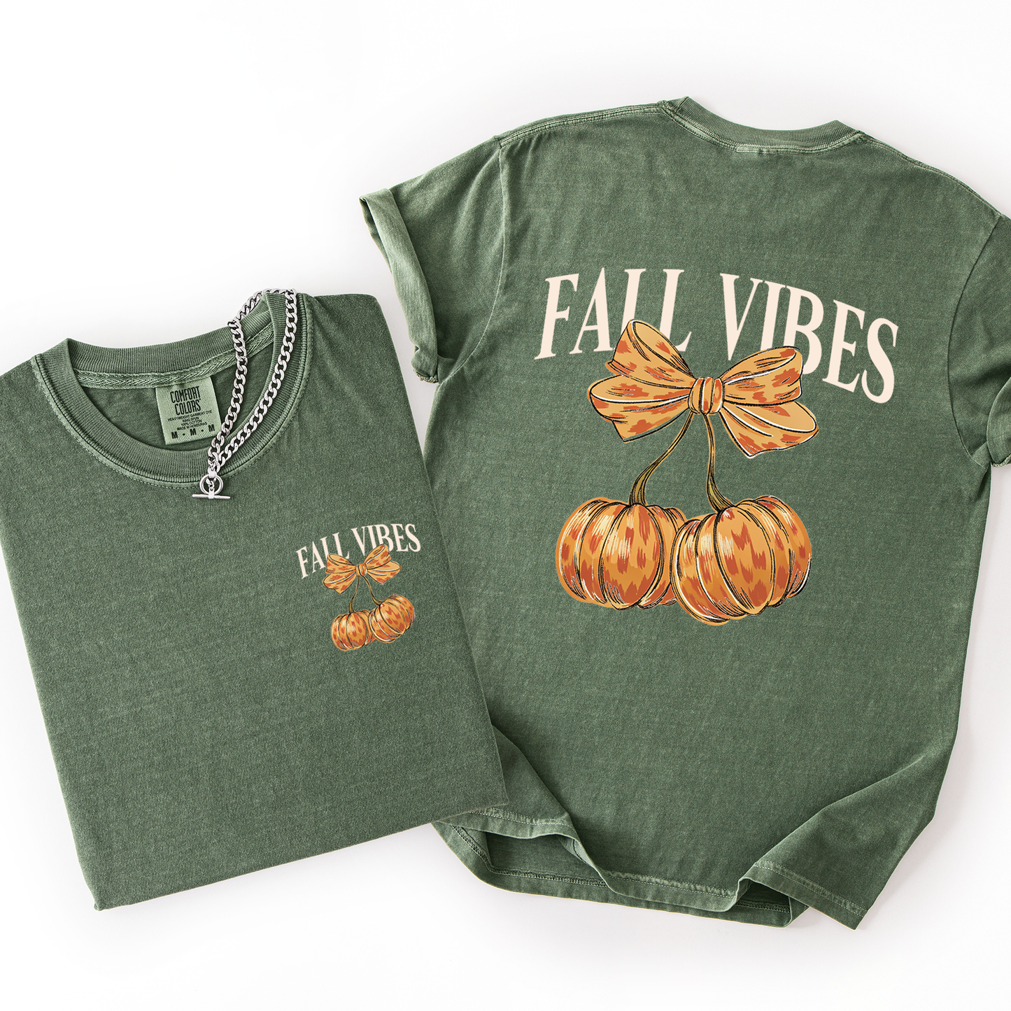 Fall Vibes, Pumpkins, Cherry, Autumn, Halloween, Comfort Colors T-Shirt