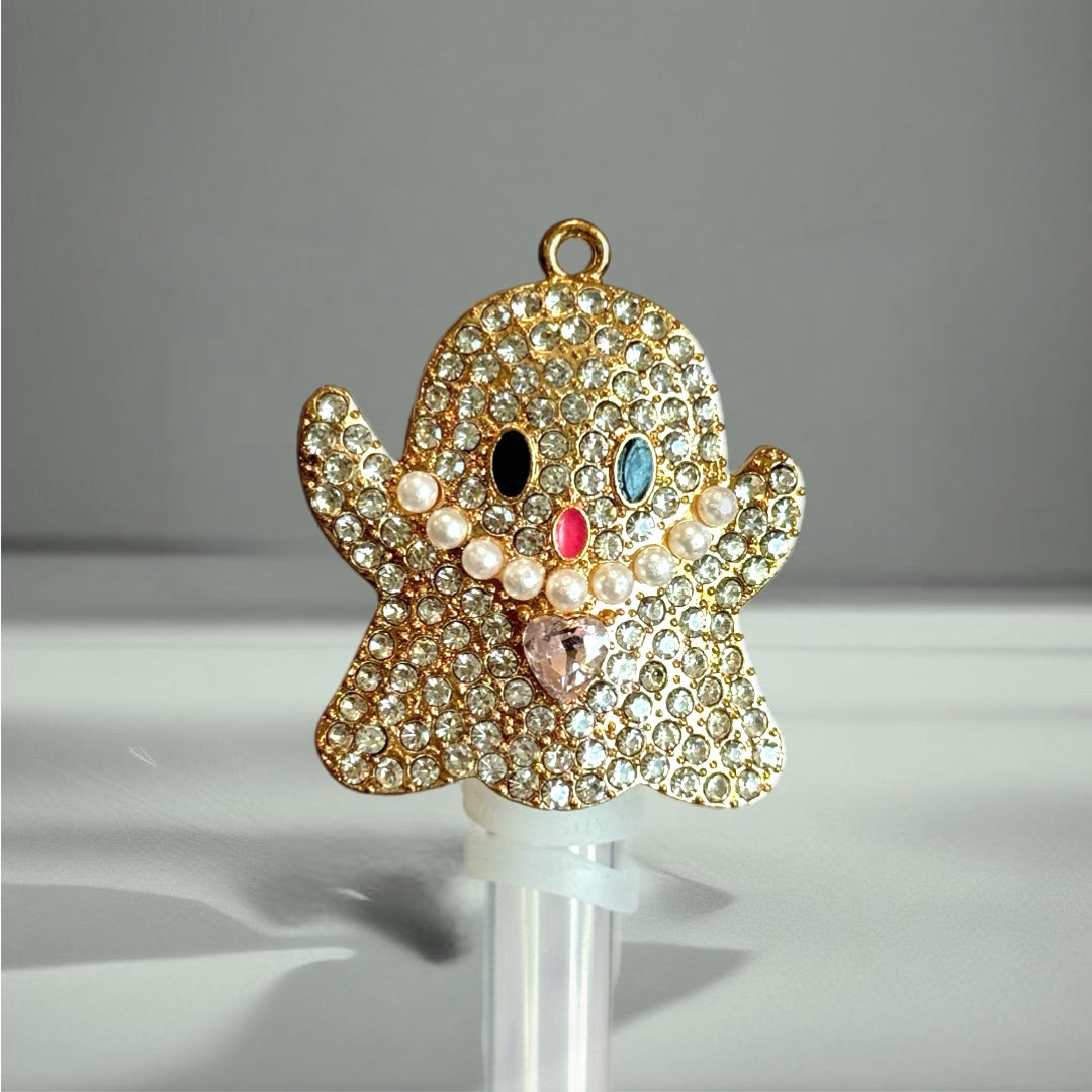 Bling Bougie Ghost Deluxe Straw Topper