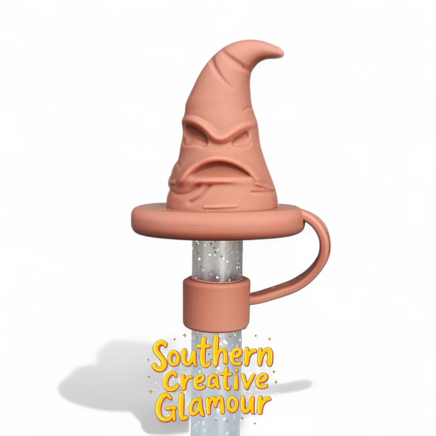 Harry Potter inspired Brown Sorting Hat 3D 10mm Straw Topper by Southern Creative Glamour 
