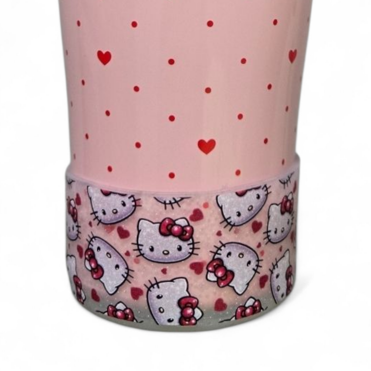 Valentine's Day Hello Kitty Hearts Silicone Tumbler Boot 