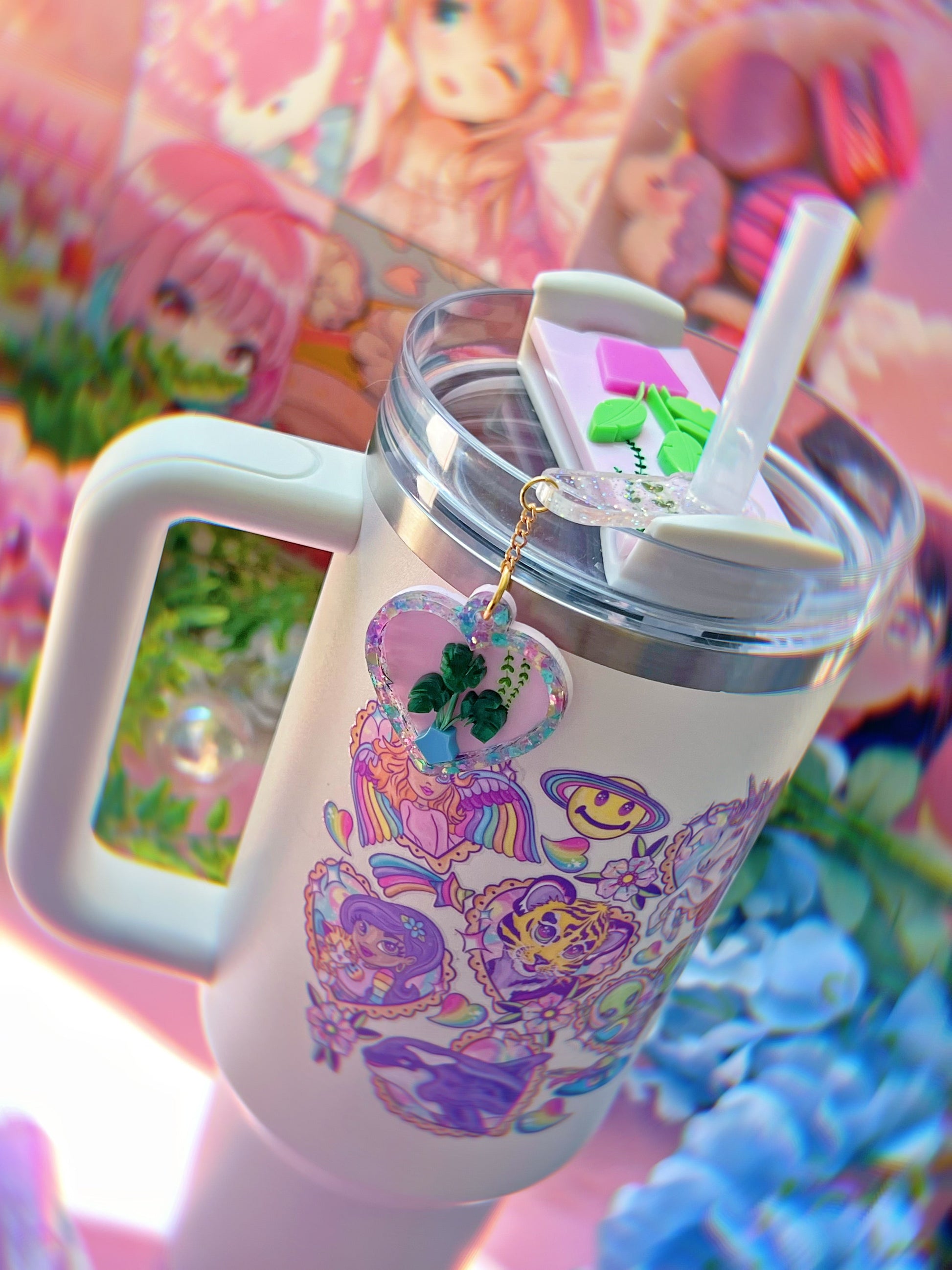 Plant Lady Heart Tumbler Cup Charms