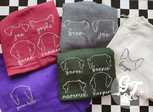 Custom Dog Embroidered Crewneck 