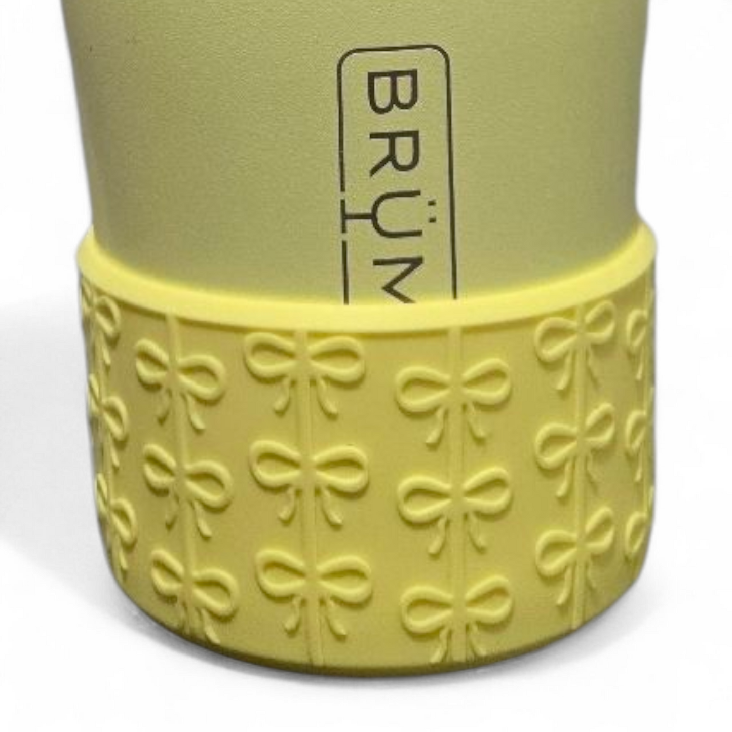 Yellow Lemonade Coquette Bow Silicone Tumbler Boot | Tumbler Sleeve