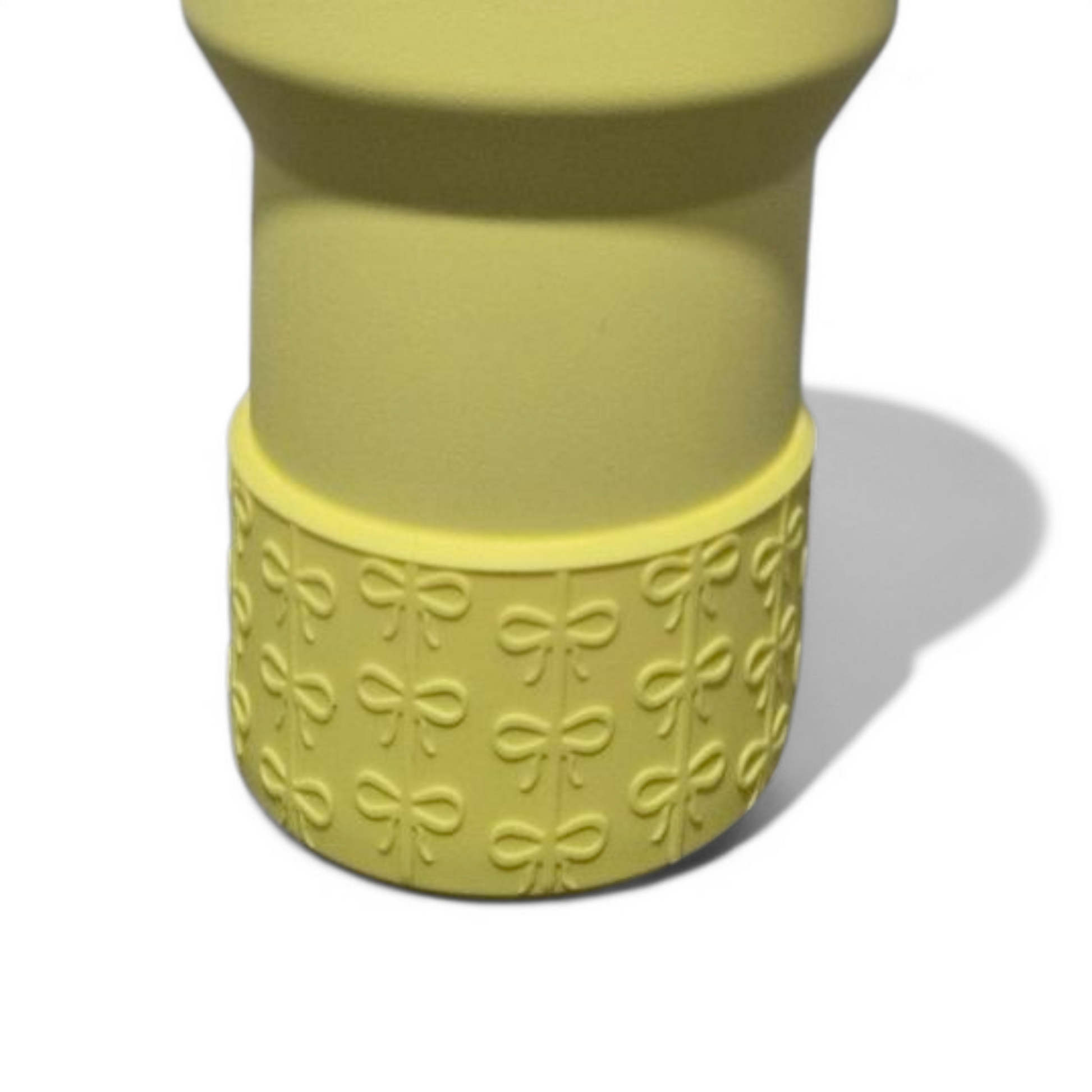 Yellow Lemonade Coquette Bow Silicone Tumbler Boot | Tumbler Sleeve