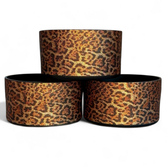 Leopard Glitter Luxe Tumbler Boot -fits 20-40oz NEW!