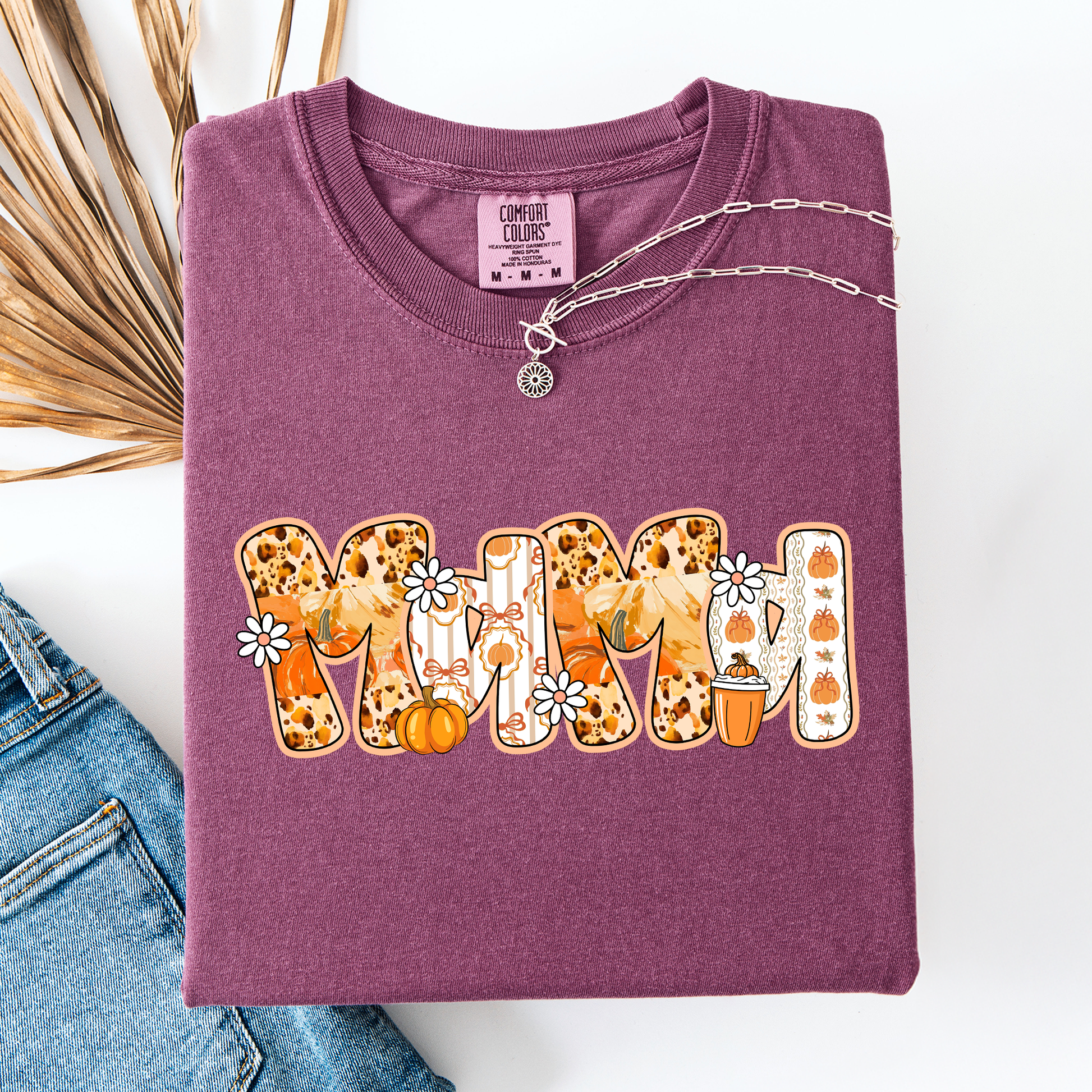 Berry Mama, Pumpkin Pattern, Halloween, Autumn, Fall, Comfort Colors T-Shirt