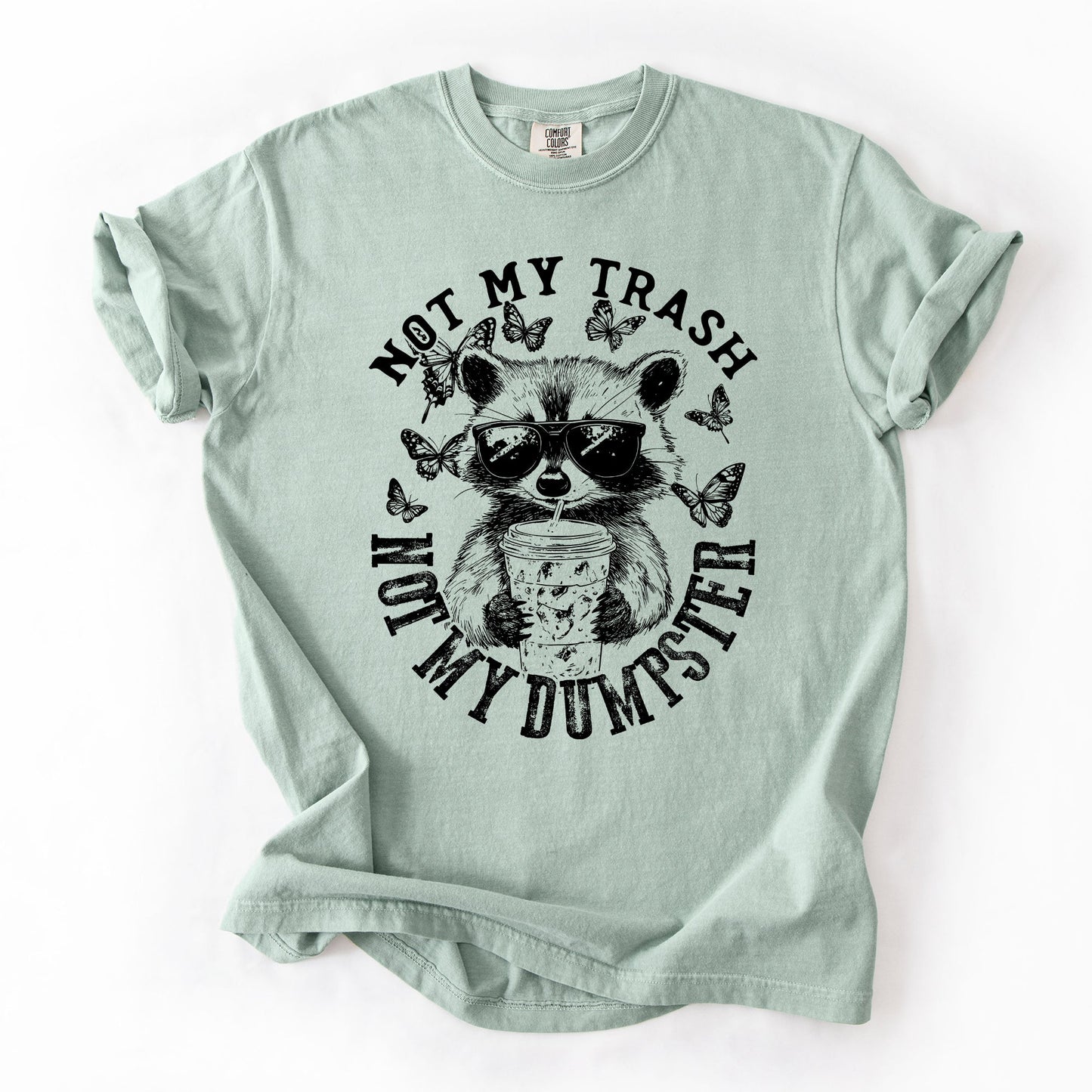 Not My Trash, Not My Dumpster, Raccoon, Funny, Sassy, Sarcastic Tshirt Comfort Colors T-Shirt