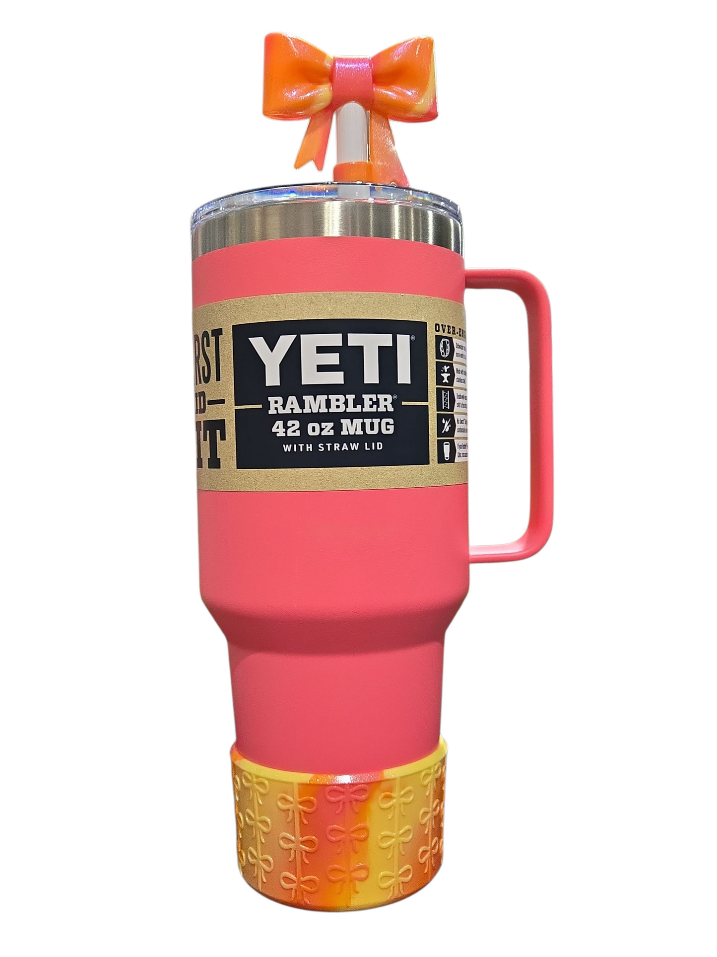 Tropic Like Its Hot Coquette Bows Silicone Tumbler Boot 