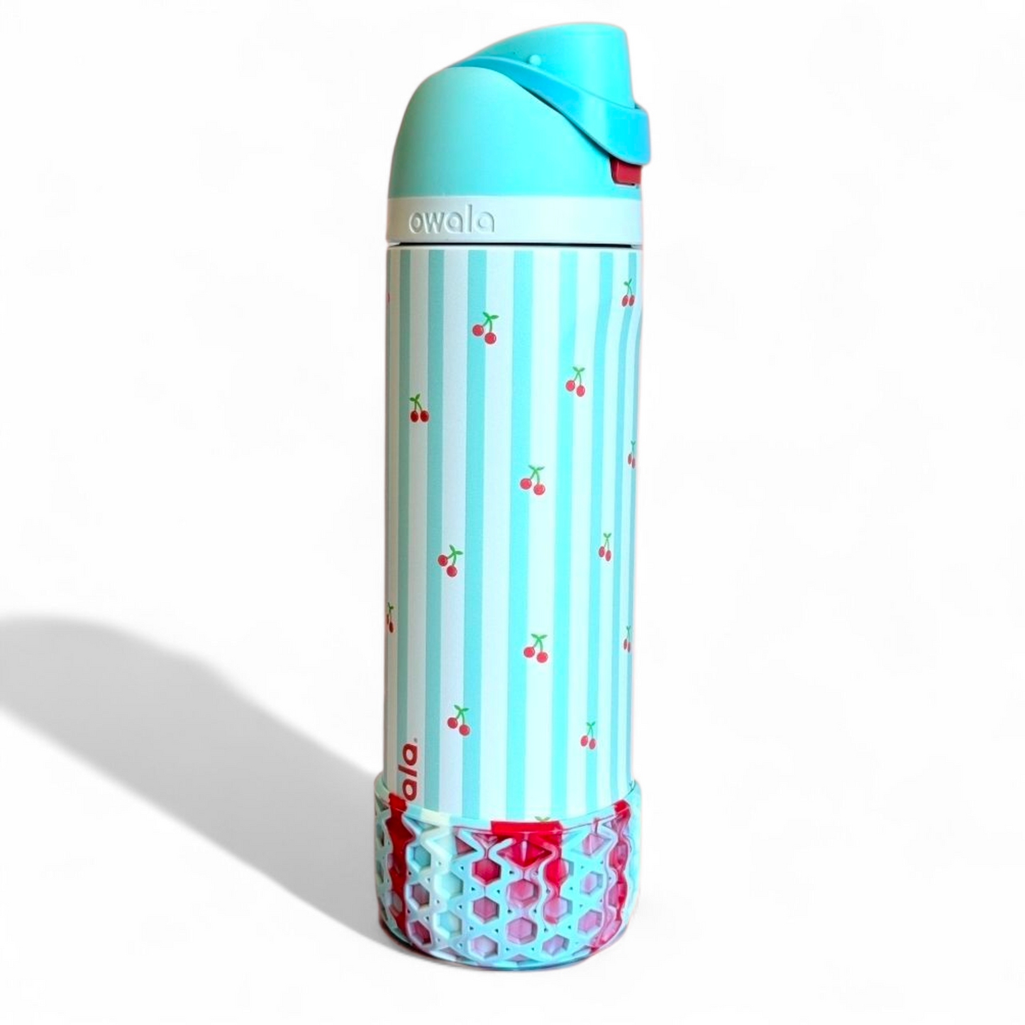 Red, blue, white Cherry Days WAFFLE Tumbler Boot -fits 20-40oz
