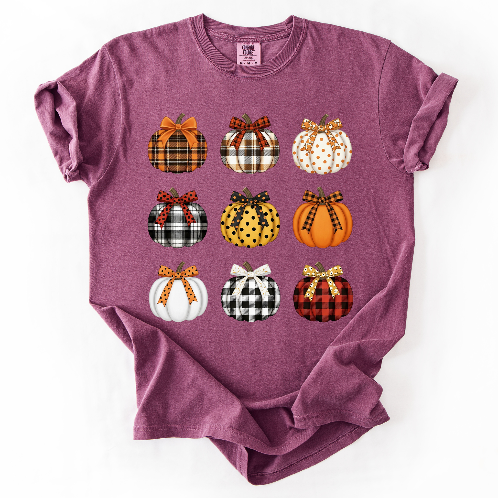 Mauve berry Patterned Pumpkins, Classic, Halloween, Fall, Autumn, Comfort Colors T-Shirt
