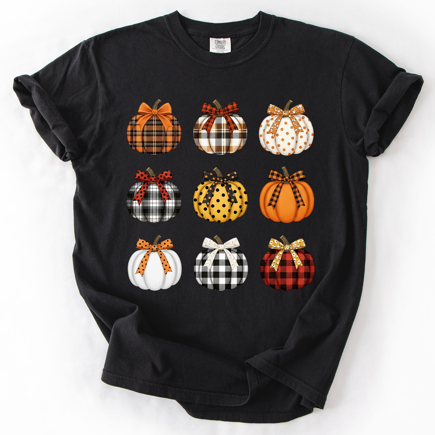 Black Patterned Pumpkins, Classic, Halloween, Fall, Autumn, Comfort Colors T-Shirt