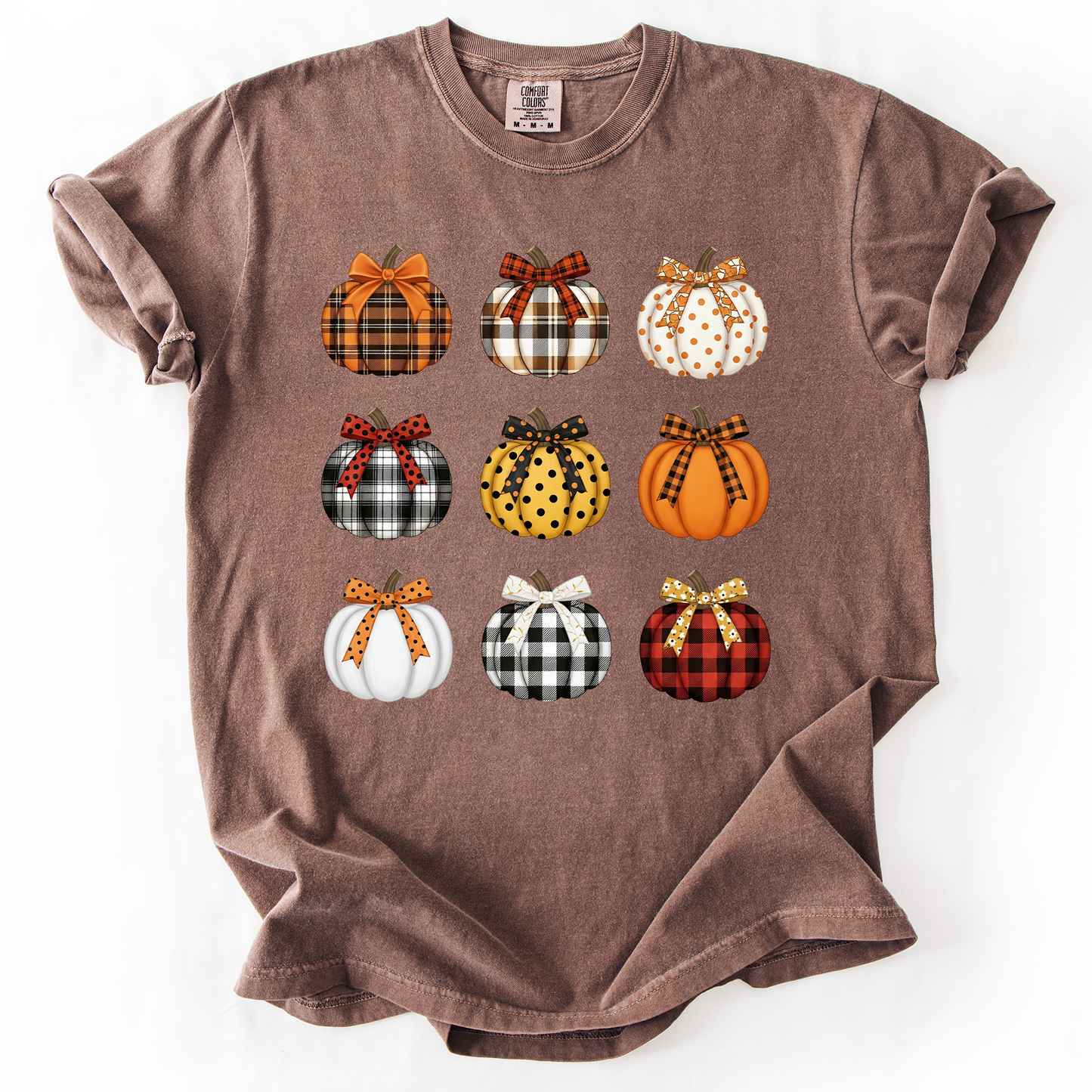 Brown Patterned Pumpkins, Classic, Halloween, Fall, Autumn, Comfort Colors T-Shirt