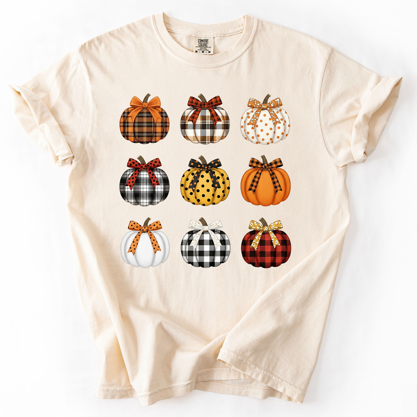 Cream Patterned Pumpkins, Classic, Halloween, Fall, Autumn, Comfort Colors T-Shirt