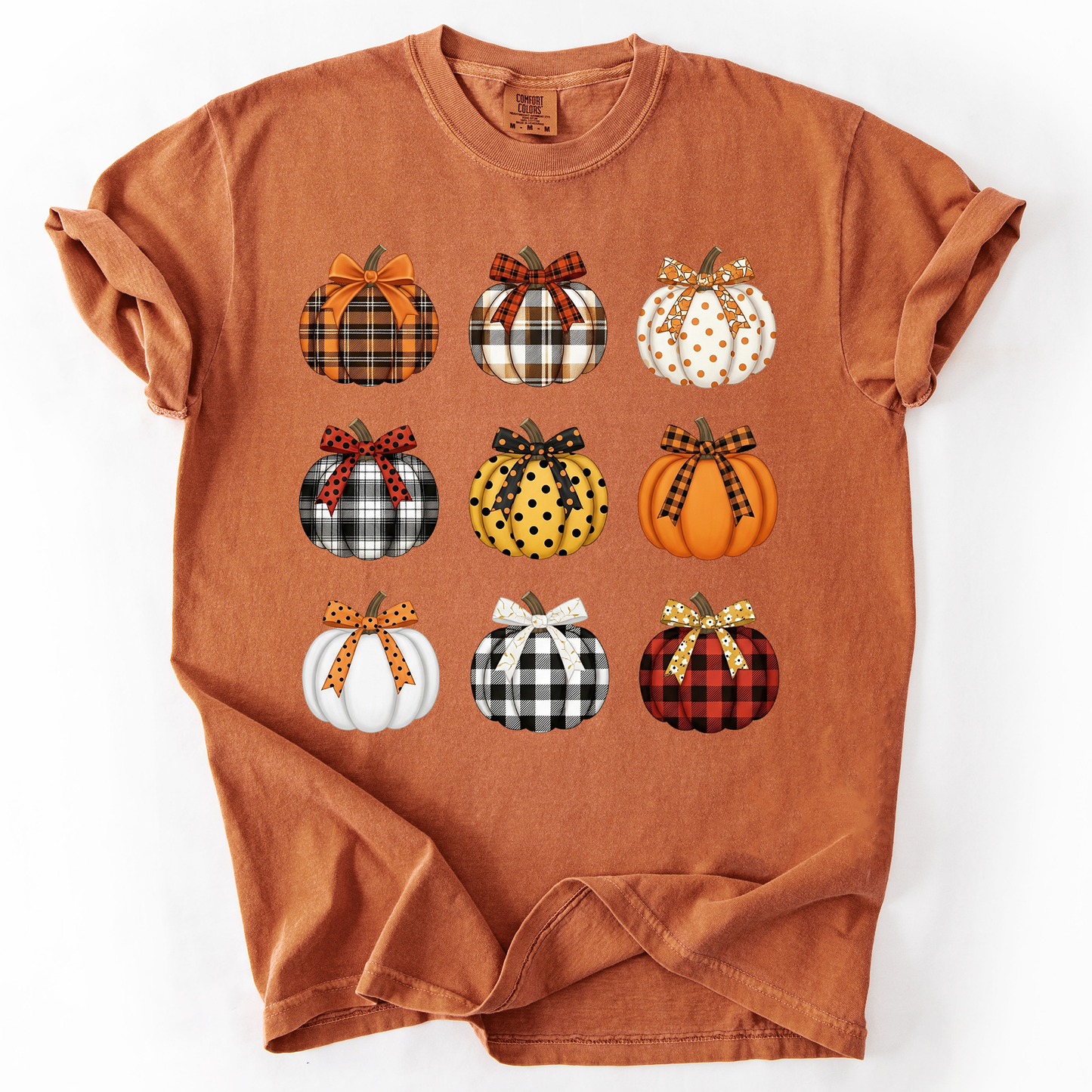 Orange Patterned Pumpkins, Classic, Halloween, Fall, Autumn, Comfort Colors T-Shirt