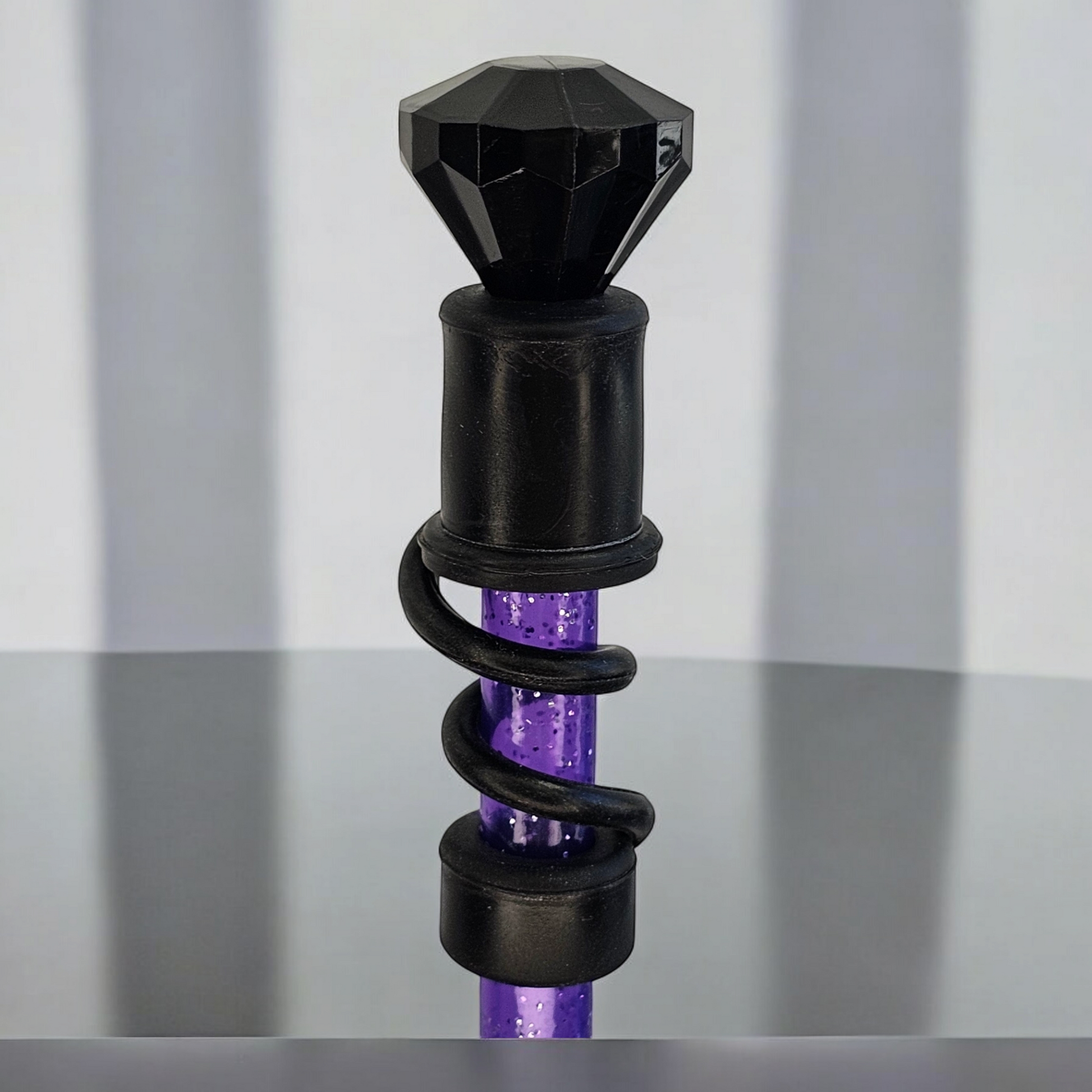 Black Diamond Silicone Straw Topper  - Straw Cover 
