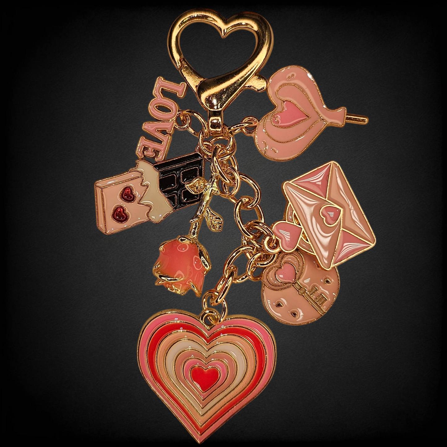 Valentine's Day Love Letter Tumbler Straw Charm 