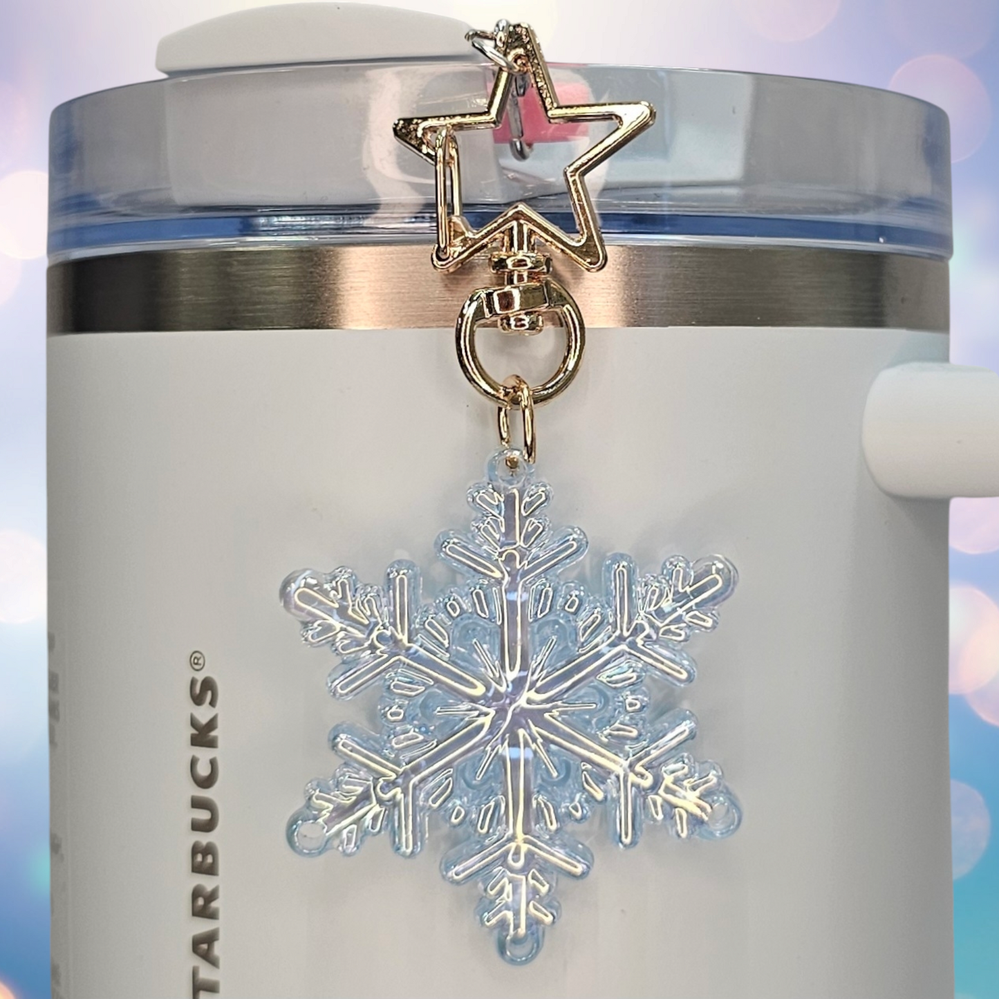 Snowflake Charm for Tumbler  - Blue