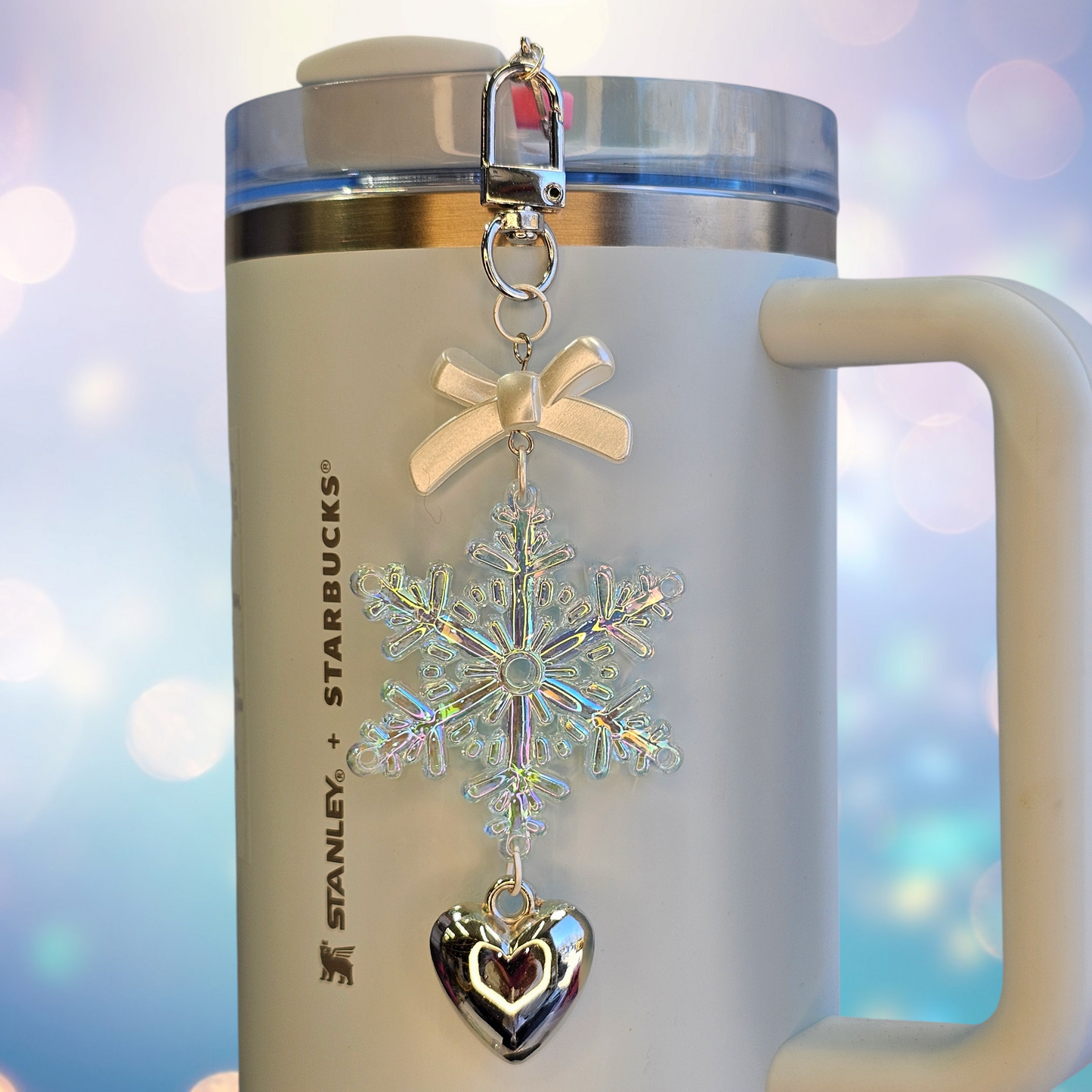 Snowflake Tumbler Charm  - Blue