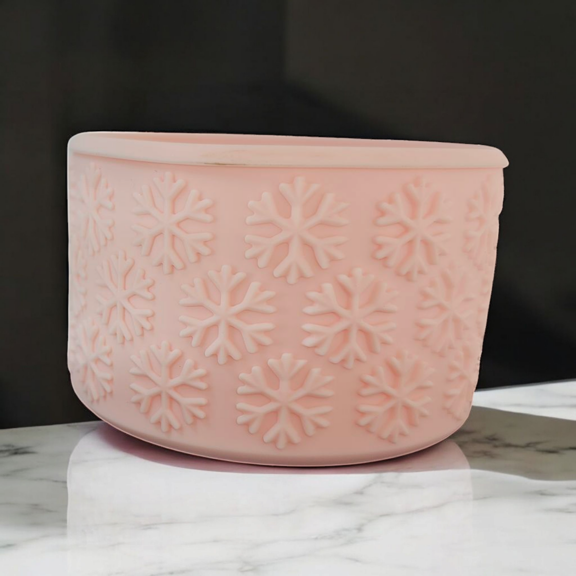 Pink Snowflake Textured Tumbler Silicone Boot. Fits 20oz-40oz Tumblers by Southern Creative Glamour 