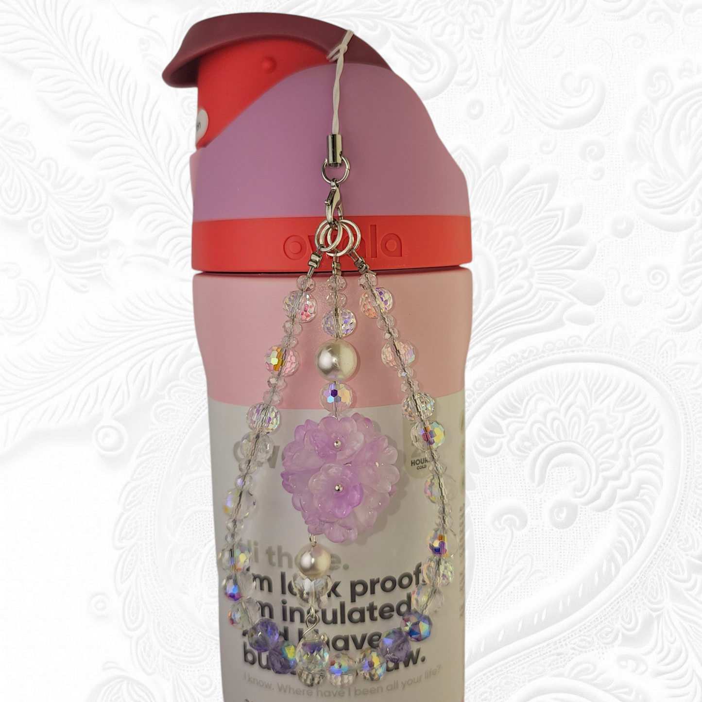 Deluxe Beaded Tumbler Charm - Purple 