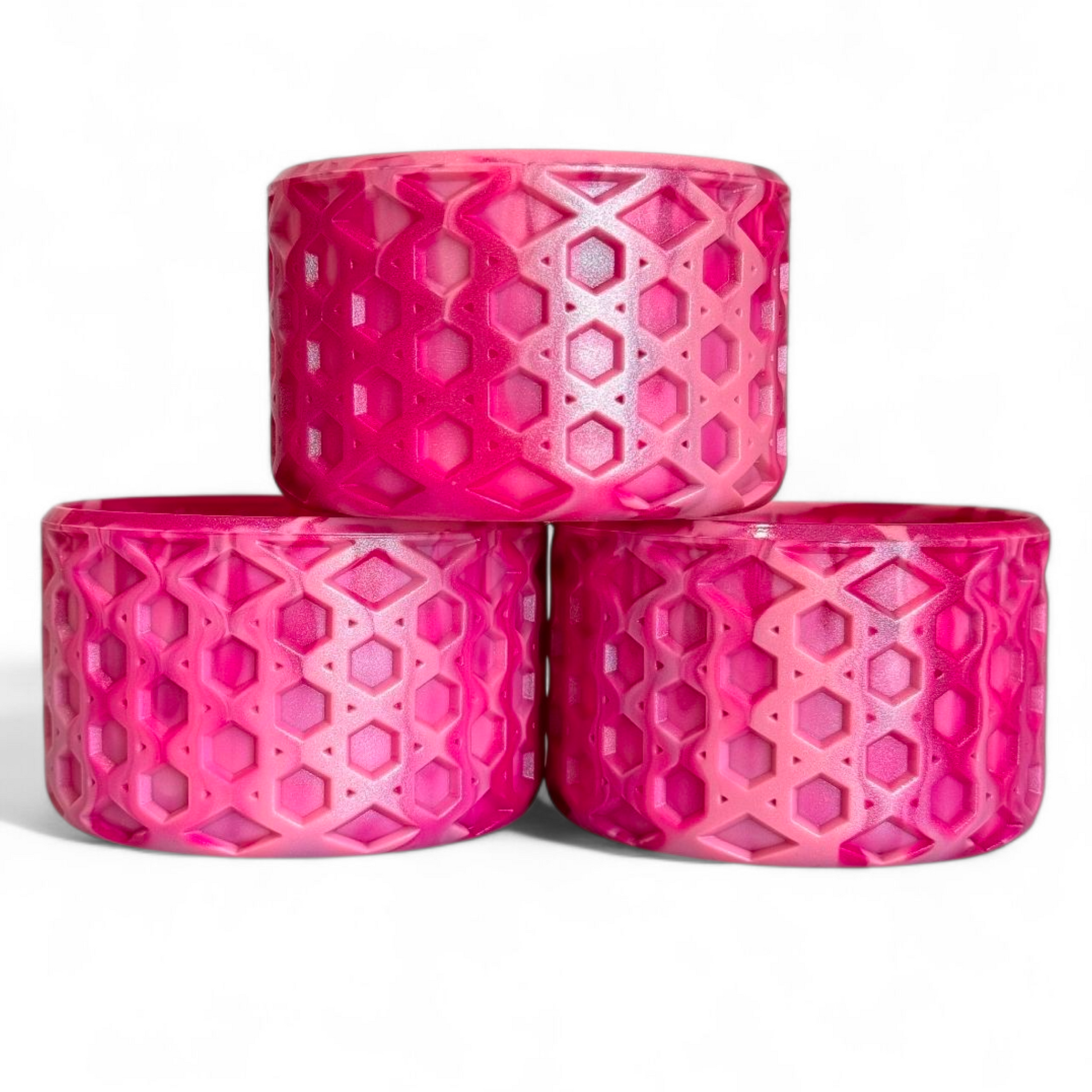 Pink Peony Remix Silicone Waffle Tumbler Boot 