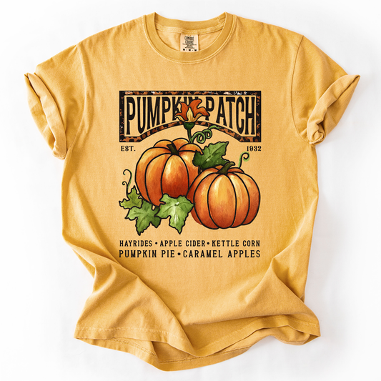 Yellow Pumpkin Patch, Autumn, Fall, Halloween, Comfort Colors T-Shirt