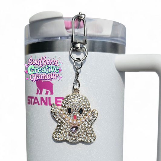 Rhinestone Ghost Charm – Tumbler Charm