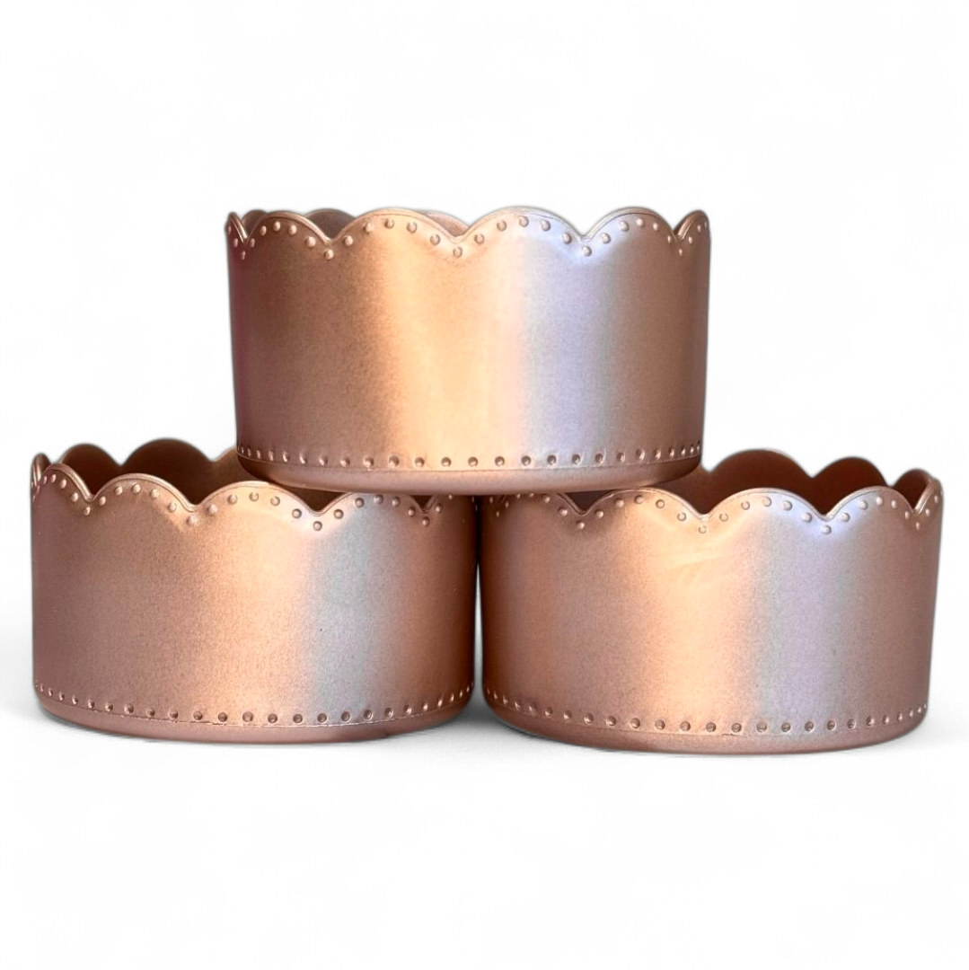 Rose Gold Scallop Tumbler Boot -fits 20-40oz