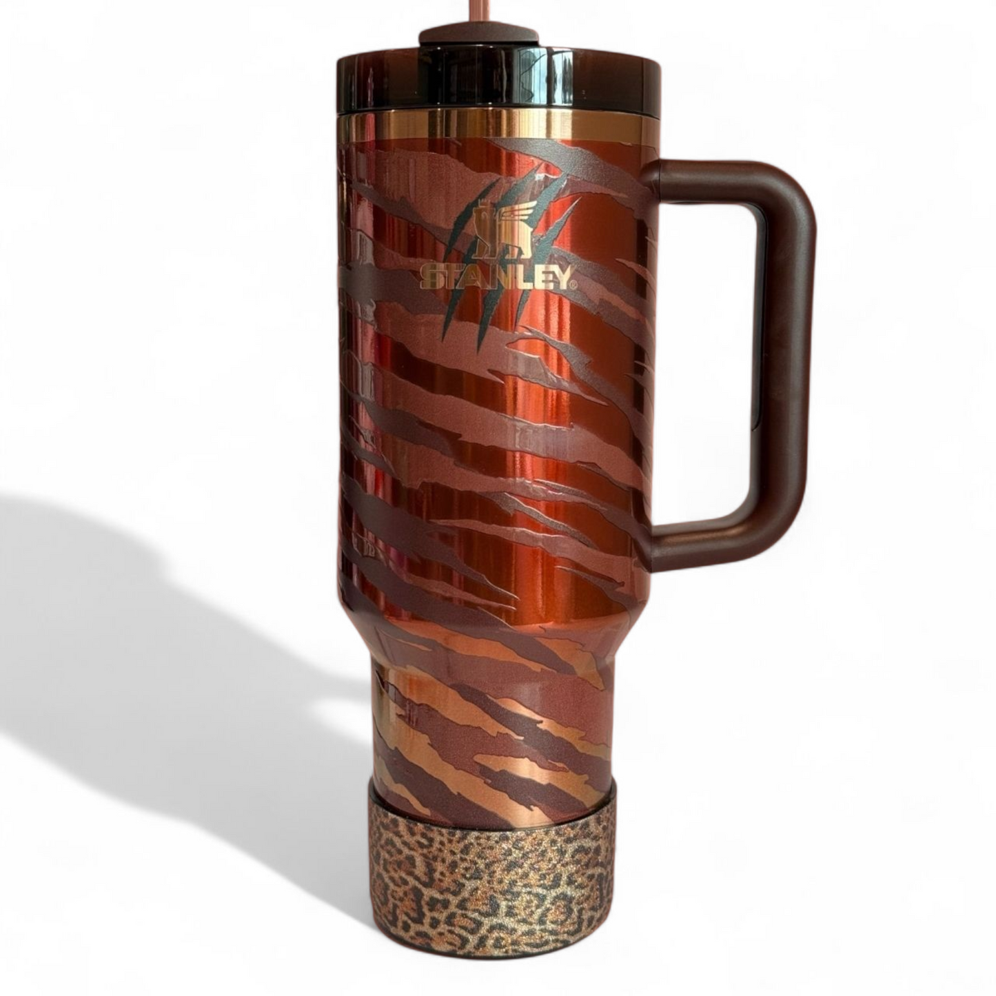 Leopard Glitter Luxe Tumbler Boot -fits 20-40oz NEW!