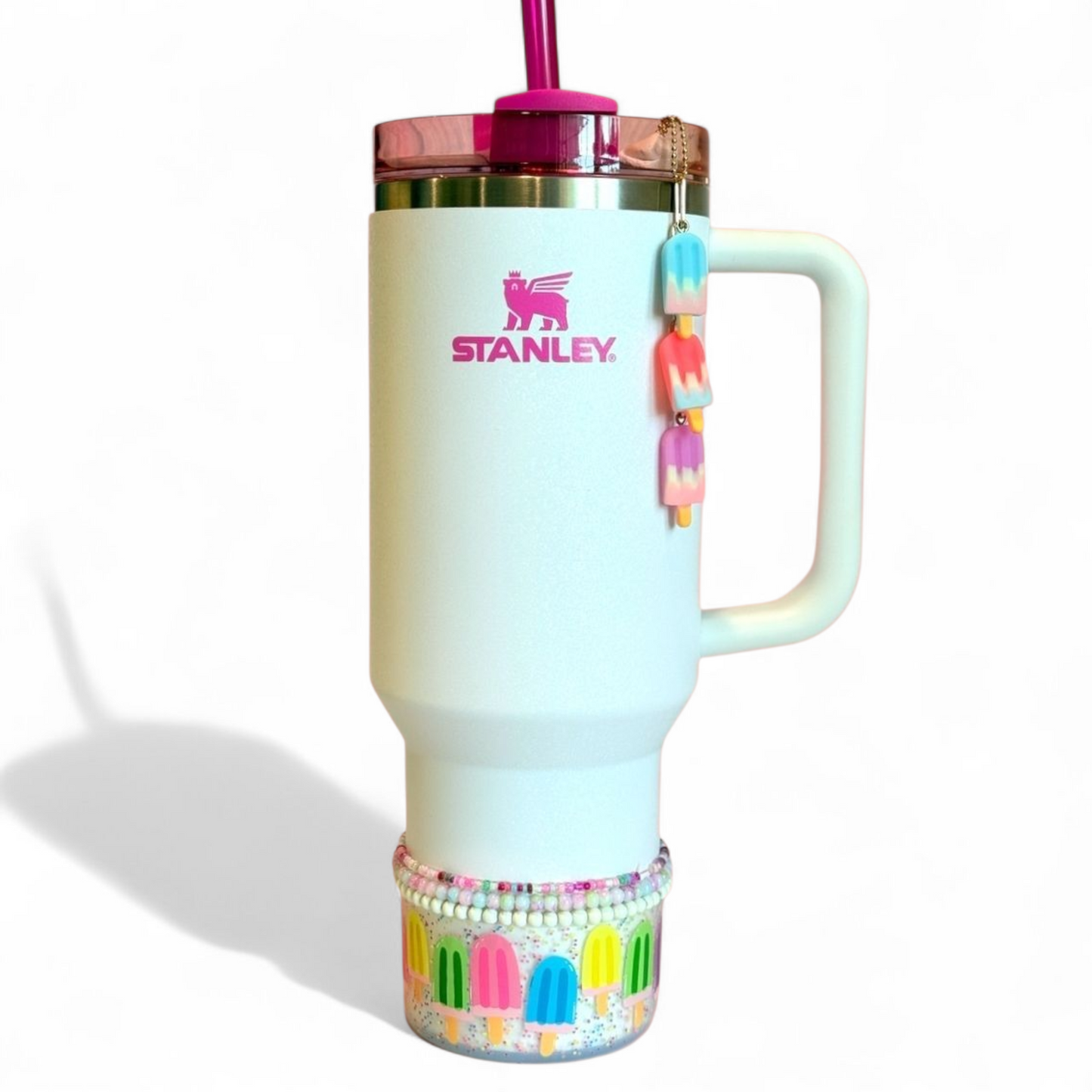 Clear POPSICLES Tumbler Boot -fits 20-40oz  NEW! On 40oz Stanley Tumbler 