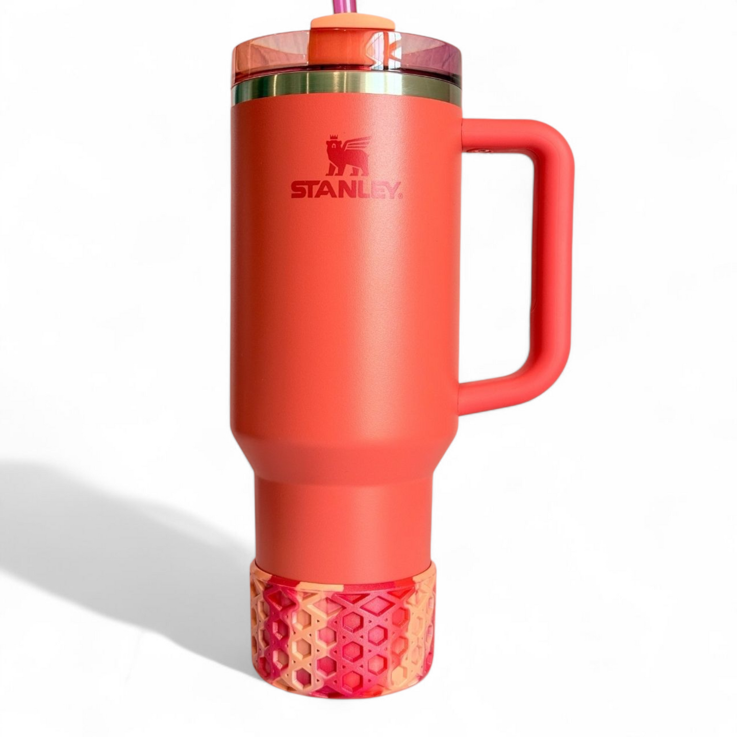 Hot Coral Remix WAFFLE Tumbler Boot -fits 20-40oz on 40oz Stanley Tumbler 