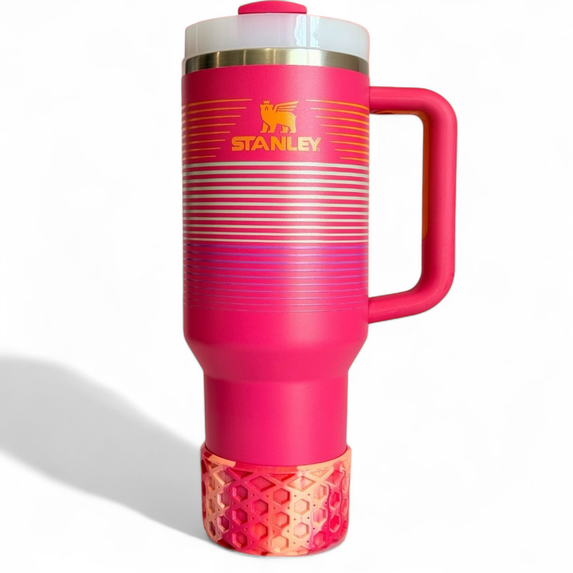 Hot Coral Remix WAFFLE Tumbler Boot -fits 20-40oz on 40oz Stanley Tumbler 