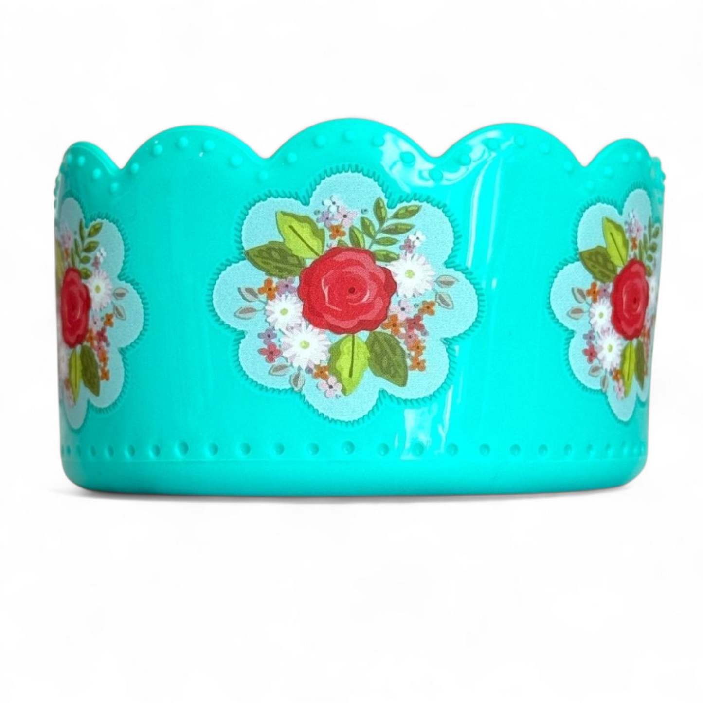 Tiffany Floral Scallop Tumbler Boot -fits 20-40oz
