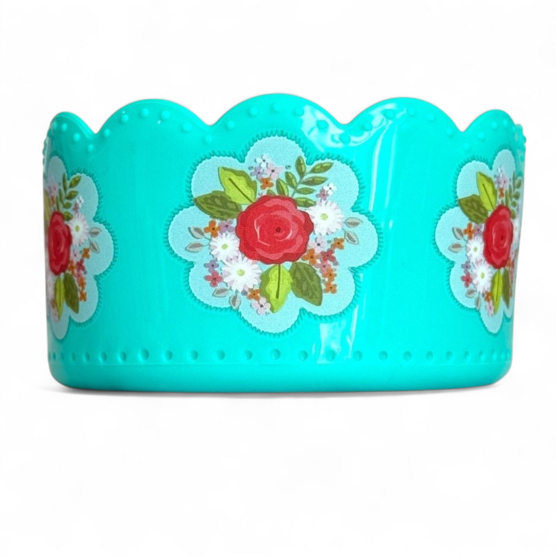 Tiffany Floral Scallop Tumbler Boot -fits 20-40oz