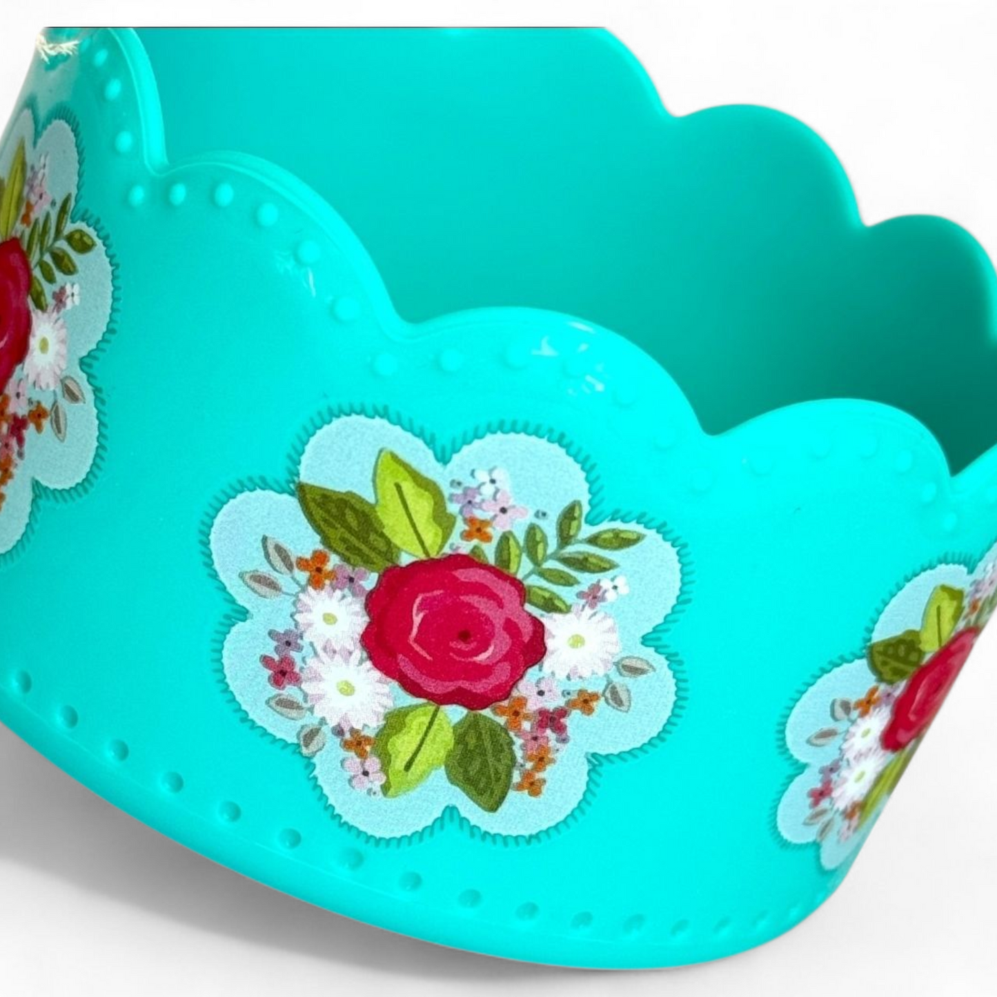 Tiffany Floral Scallop Tumbler Boot -fits 20-40oz